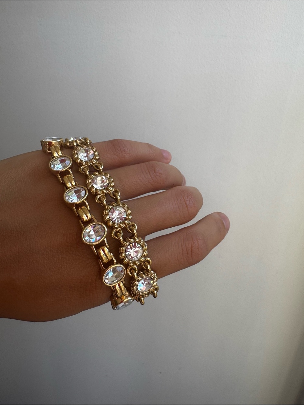 (2) Bracelets Rare Vintage Goldtone